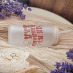 Personalized In My Engaged Era 20oz Frosted Can Glass Cup with Name Bridal Shower Engagement Gift for Her