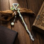 Personalised Luminous Staff Beads Bookmark with Name Birthday Fantasy Gift for Book Lovers