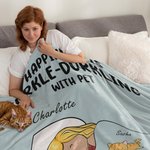 Gepersonaliseerd Geluk Is Hoerenkleed met Huisdieren Zachte Deken met Naam Verjaardagscadeau voor Hond Kat Huisdier Liefhebbers
