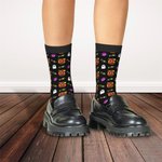 Personalisierte Kürbis Geist Spinne Halloween Thema weiche Kind Crew Socken mit Namen lustig Halloween Party Geschenk für Kinder