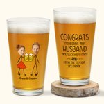 Foto personalizada Retrato Salud Pareja Vaso 16oz con Nombre Cumpleaños Aniversario Regalo para Pareja
