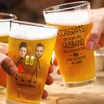 Foto personalizada Retrato Salud Pareja Vaso 16oz con Nombre Cumpleaños Aniversario Regalo para Pareja