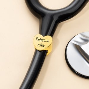 Etichetta identificativa personalizzata per stetoscopio con elemento medico e nome inciso Regalo di laurea per infermiera, medico e personale sanitari