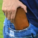 Personlig lomme lær golf scorekort yardage bokholder med gravert navn bursdag spilldag gave til mann golfelsker