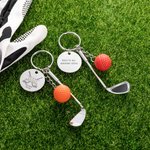 Personlig bästa golf någonsin Golf Club Pedant nyckelring med gravering av namn och text Födelsedagspresent för golfälskare