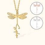 Collar personalizado libélula con nombre Minimalista Joyería Cumpleaños Memorial Gift for Women Girls Dragonfly Lovers