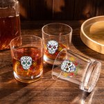 Gepersonaliseerd Mexicaans Suikerschedel 10oz Ouderwets Whiskey Rotsglas met Naam Gotisch Dag van de Doden Cadeau voor Familie Vriend