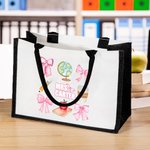 Bolsa grande de lona personalizada con texto Día del Profesor Regalo de agradecimiento para el profesor