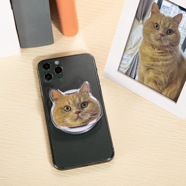 Personalised Cute Pet Portrait Phone Grip Holder Mobile Phone Accessories Birthday Gift for Pet Lovers