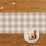 Chemin de Table à Pompons en Lin Personnalisé avec Texte Décoration de Maison Cadeau Halloween Thanksgiving pour Famille