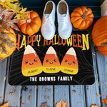 Personalized Sweets Corn Non-slip Welcome Door Mat with Name Fun Holiday Home Decoration Halloween Gift for Family
