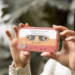 Personalised Retro Nostalgic Mixtape Phone Case for iPhone with Name Birthday Gift for Girlfriend Boyfriend