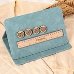 Personalised Folding Magnetic Knitted Chart Holder with 4 Circular Magnets and Magnetic Ruler Birthday Mother's Day Gift for Knitting Lovers