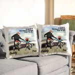 Taie d'Oreiller Personnalisée avec Texte et Image Cadeau Anniversaire Fête des Pères pour Papa Enfant