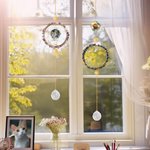 Personalised Moon and Sun Crystal Suncatcher with Photo and Text for Window Hanging Home Decor Birthday Housewarming Memorial Gift for Family Friend