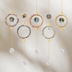 Personalised Moon and Sun Crystal Suncatcher with Photo and Text for Window Hanging Home Decor Birthday Housewarming Memorial Gift for Family Friend