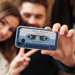 Personalised Retro Nostalgic Mixtape Phone Case for iPhone with Name Birthday Gift for Girlfriend Boyfriend