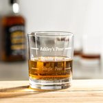Personalisiertes 295ml Whisky Glas mit Lustiger Fülllinie und Namen Gravur Vatertag Jahrestag Geschenk für Freund Papa Ehemann