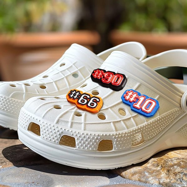 Breloque de Sabot en 3D Personnalisée avec Numéro de Joueur Accessoires de Chaussures Cadeau d'Anniversaire pour Amoureux de Sport