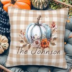 Gepersonaliseerde pompoen kussenhoes met naam verjaardag Home Decor Gift voor familie