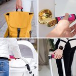 Personalized Multicolor Shadow Monogram Set of 2 Luggage Handle Wrap Identifier with Contact Card Travel Accessories Birthday Gift for Travel Lovers