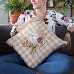 Gepersonaliseerde pompoen kussenhoes met naam verjaardag Home Decor Gift voor familie