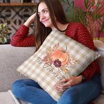 Gepersonaliseerde pompoen kussenhoes met naam verjaardag Home Decor Gift voor familie