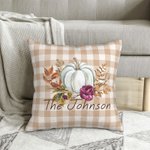 Gepersonaliseerde pompoen kussenhoes met naam verjaardag Home Decor Gift voor familie