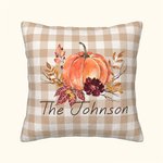 Gepersonaliseerde pompoen kussenhoes met naam verjaardag Home Decor Gift voor familie