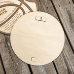 Plaque de Basketball Football Volley-ball Personnalisé avec Noms Message et Année Gravés Décor Mural en Bois 3D Cadeau pour Entraîneur
