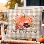Gepersonaliseerde pompoen kussenhoes met naam verjaardag Home Decor Gift voor familie