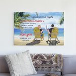 Personalised Couple Seaside I Love You Forever and Always Poster Frameless Painting Anniversary Home Decoration