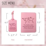 Set d'Étiquettes de Bagages en Cuir PU Personnalisé avec Nom et Carte du Monde Cadeau d'Anniversaire pour les Passionnés de Voyage