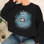 Personalizzato Questa nonna mamma appartiene a 1-7 Tartarughe Carino Felpa Compleanno Regalo di famiglia per bambino Mamma