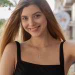 Personalized Monogram Cross Necklace Baptism Christians Religious Jewellery Gift for Women