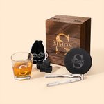 Personalizado Old Fashioned Rocks Whiskey Glass Set en caja de madera con monograma grabado Cumpleaños Regalo de boda para el marido Groommen