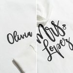 Personalized Mrs Bride Zip Up Hoodie with Glitter Name and Date Wedding Bridal Shower Gift for Bride