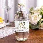 Henkilökohtainen vedenpitävä syntymä kukka lehdet lehdet renkaat suunnittelu vesipullon tarrat asetettu 20 Bridal Shower kihlaus häät lahja pariskunnille