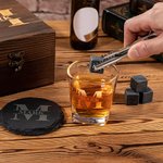 Personalizado Old Fashioned Rocks Whiskey Glass Set en caja de madera con monograma grabado Cumpleaños Regalo de boda para el marido Groommen