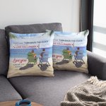 Personalisierte Liebe Sie paar Strand Urlaub Insel Landschaft Überwurf Kissenbezug Valentinstag Geschenk Sofa Dekor