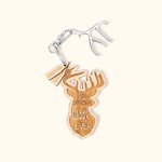Portachiavi in legno personalizzato con testa di cervo Best Buckin Dad con incisione di proiettile e nome Regalo di compleanno divertente per la festa