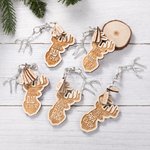 Portachiavi in legno personalizzato con testa di cervo Best Buckin Dad con incisione di proiettile e nome Regalo di compleanno divertente per la festa