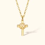 Personalized Monogram Cross Necklace Baptism Christians Religious Jewellery Gift for Women