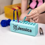 Portauncinetti multicolore personalizzato con nome a 17 fori con cassetto estraibile regalo per festa della mamma per donne