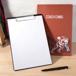 Personalisierte Ringen Thema Leder Low Profile Clipboard mit Namen Ende der Saison Ruhestand Anerkennung Geschenk für Trainer Team-Manager