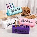 Portauncinetti multicolore personalizzato con nome a 17 fori con cassetto estraibile regalo per festa della mamma per donne