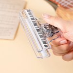 Henkilökohtainen Piano Music Notation Sheet Holder Music Clip Ruler Set of 4 tarvikkeet Syntymäpäivälahja musiikin ystäville opiskelijoille