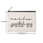 Personalized American Sign Language Canvas Portable Makeup Bag with Name Travel Essentials Thank You Gift for Deaf ASL Interpreter