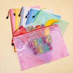 Personalised Dalmatian Dots Waterproof Mesh Zipper Pouch Snack Bag with Texts Back to School Camping Gift for Kids Friends