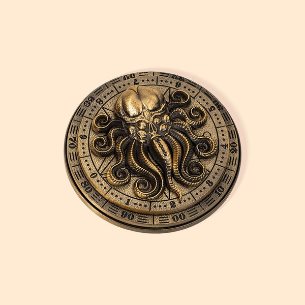 Personalizado Grabado Dado Spinner Cthulhu con Nombre Juegos de Mesa RPG Regalo Fiesta Cumpleaños para Amantes de Cthulhu